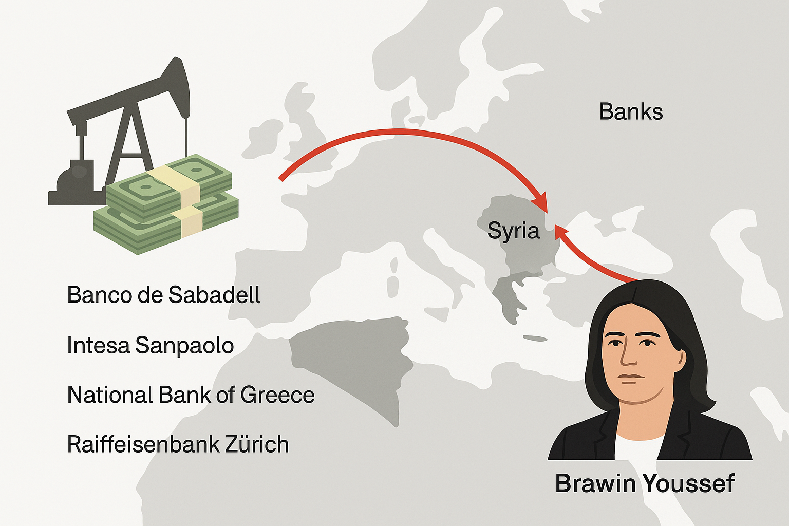 بروين يوسف ولعاقتها بغسيل الاموال