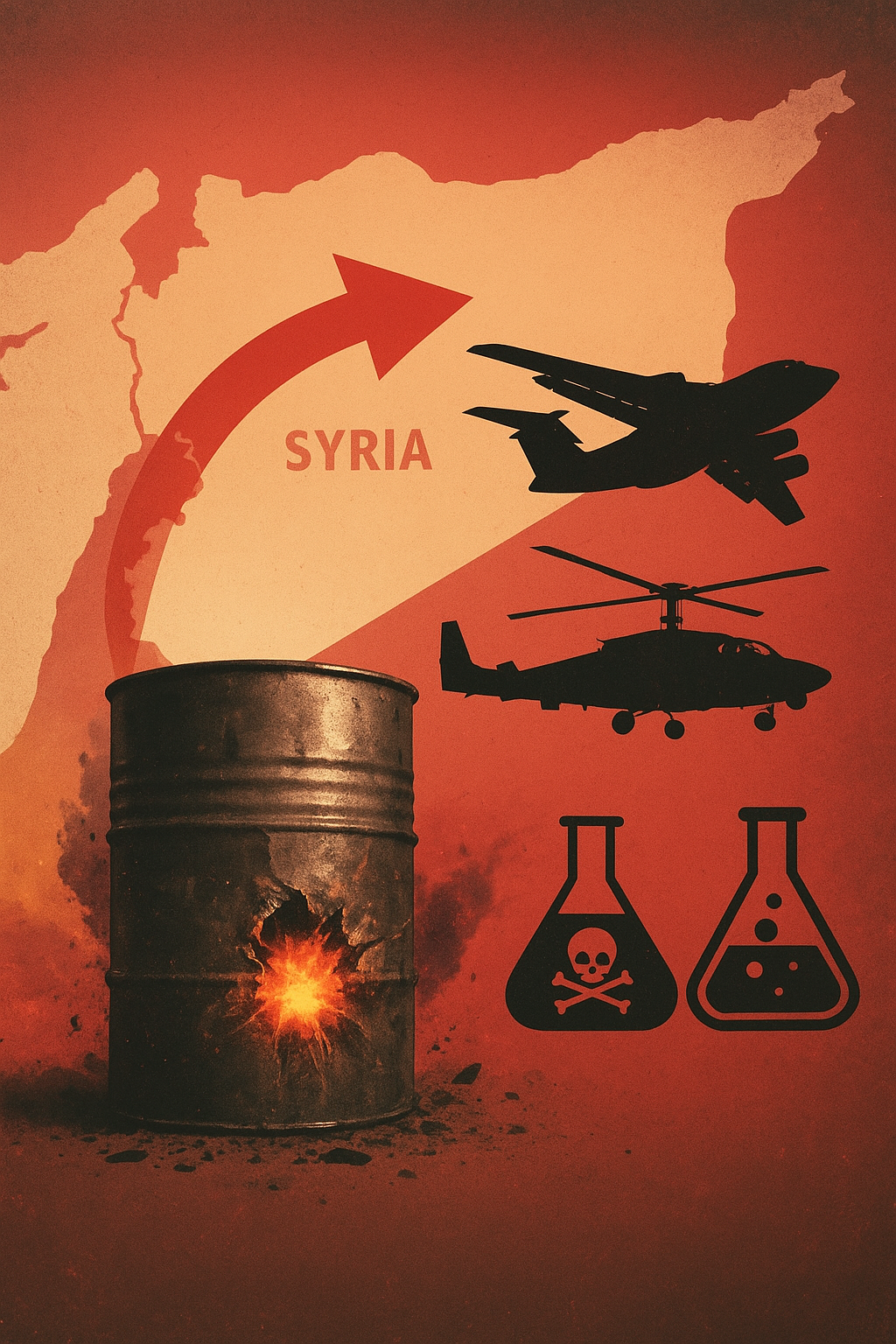 رحلة خبراء لنقل صناعة البراميل المتفجرة من سوريا باتجاه روسيا