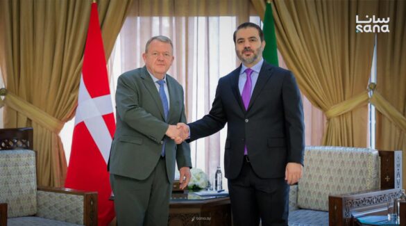 لقاء وزير الخارجية السوري مع نظيره الدنماركي